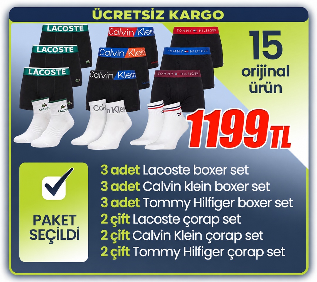 1'li Set 1199 TL - Paket Seçildi