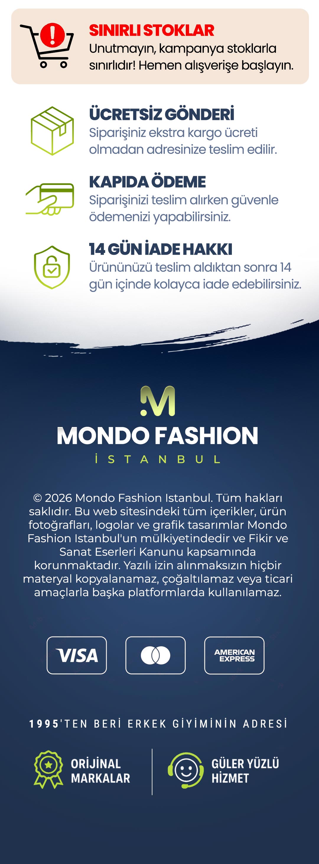 Mondo Fashion İstanbul - sınırlı stok, ücretsiz gönderi, kapıda ödeme, 14 gün iade
